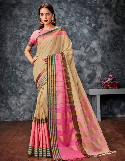 Gautami Pink Cotton Saree