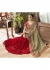 Red Georgette Net Half n Half Embroidered Saree 87060
