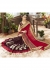 Brown Faux Georgette Half n Half Embroidered Saree 87064