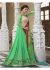 Green Colored Border Worked Satin Chiffon Festive Saree 97049