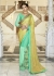 Green Colored Border Worked Faux Georgette Festive Saree 97055