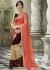 Brown Colored Border Worked Georgette Chiffon Festive Saree 97056