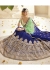 Blue Colored Embroidered Art Silk Wedding Lehenga Choli 1310