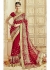 Red Faux Georgette Embroidered Bridal Saree 1206