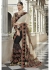 Black Colored Embroidered Net Shimmer Georgette Partywear Saree 1046