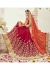 Red Faux Georgette Embroidered Bridal Saree 1101