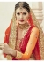 Red Faux Georgette Embroidered Bridal Saree 1101