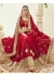 Red Georgette Net Embroidered Bridal Saree 1102