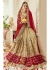 Beige Faux Georgette Embroidered Bridal Saree 1106