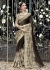 Black Colored Embroidered Chiffon Net Partywear Saree 1028