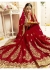 Red Faux Georgette Embroidered Bridal Saree 1210