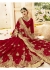 Red Faux Georgette Embroidered Bridal Saree 1212