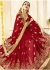 Red Faux Georgette Embroidered Bridal Saree 1214