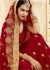 Red Colored Embroidered Bridal Saree 1215