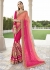 Pink Colored Embroidered Georgette Net Festive Saree 1401
