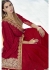 Red Georgette Net Traditional Embroidered Saree 1405