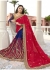 Blue Colored Embroidered Faux Georgette Festive Saree 1407