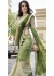 Green Colored Embroidered Georgette Lycra Net Festive Saree 97062