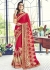 Red Faux Georgette Traditional Embroidered Saree 1501