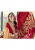 Red Colored Embroidered Faux Georgette Partywear Half n Half Saree 1503