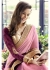Pink Colored Embroidered Faux Georgette Partywear Saree 1504