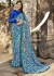 Blue Colored Printed Faux Georgette Saree 2006