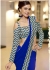 Blue Chiffon Border Worked Saree 1020