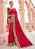 Red Colored Border Worked Satin Festive Saree 1802