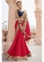 Red Colored Border Worked Satin Festive Saree 1802