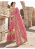 Pink Colored Embroidered Faux Georgette Festive Saree 87089