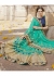 Green Colored Embroidered Faux Georgette Festive Saree 87090