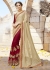 Maroon Colored Embroidered Faux Georgette Festive Saree 87091