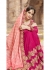 Pink Colored Embroidered Faux Georgette Satin Festive Saree 87093