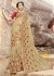 Beige Colored Embroidered Faux Georgette Festive Saree 87094