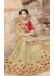 Beige Colored Embroidered Faux Georgette Festive Saree 87094