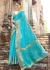 SkyBlue Colored Woven Art Silk Festive Saree 5202