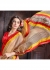 Beige Colored Printed Satin Chiffon Saree 1103