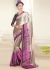 Grey Faux Georgette Traditional Printed Saree 1007