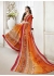 Orange Faux Georgette Traditional Printed Saree 108