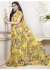 Yellow Colored Printed Faux Georgette Saree 111