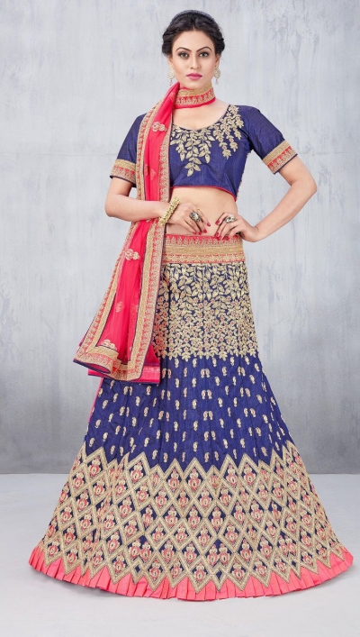 Party Wear Blue Lehenga 131