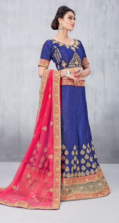 Party Wear Blue Lehenga 135