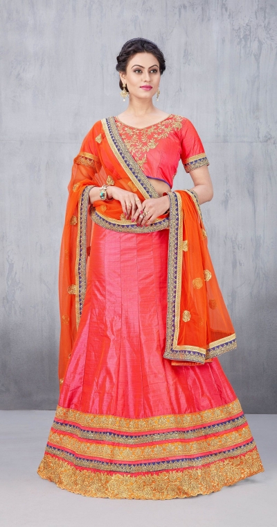 Party Wear Onion Pink Lehenga 144