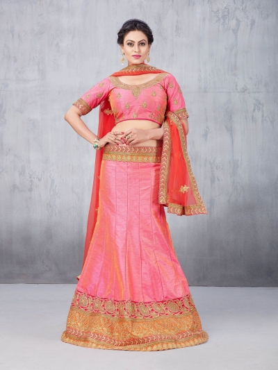 Party Wear Peach Lehenga 152