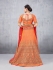 Party Wear Orange Lehenga 158