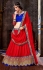Party Wear Red Blue Lehenga 2005