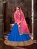 Party Wear Blue Pink Lehenga 2006