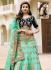 sea green art dupion silk wedding lehenga 13049