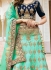 sea green art dupion silk wedding lehenga 13049