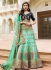 sea green art dupion silk wedding lehenga 13049